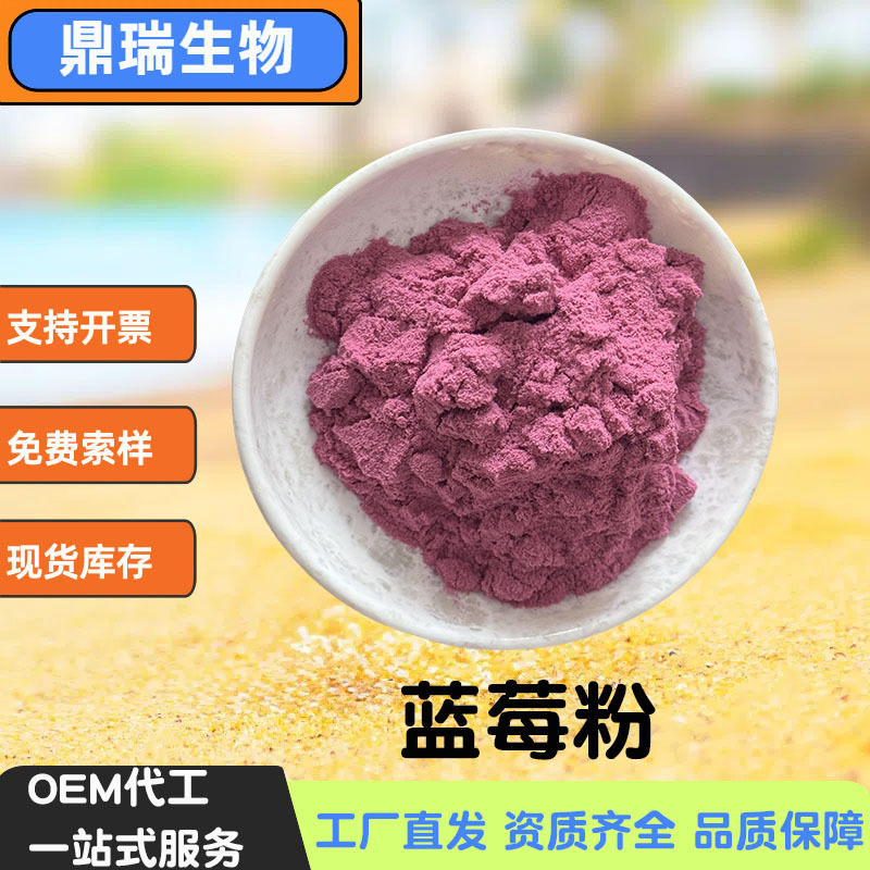Blueberry Fruit Powder Food Grade Water-Soluble Raw Material Powder 1kg Solid Beverage Juice Powder Meal Replacement Powder Wholesale Extract
