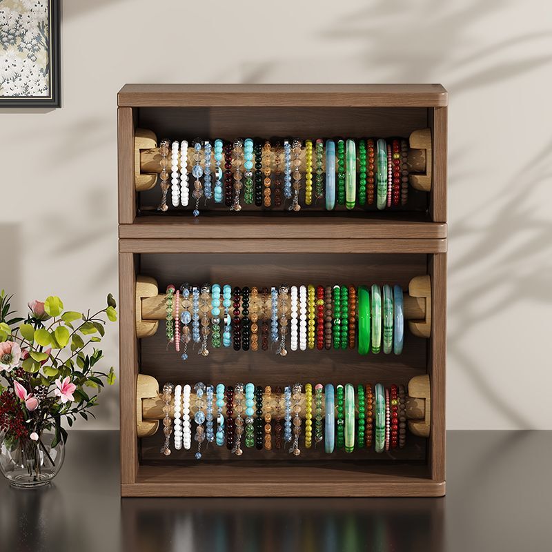 Wooden Bracelet Storage Box, Display Stand for Collectible Walnuts and Gourd Bracelets, Niche Design Desktop Organizer Wooden Bracelet Storage Box, Display Stand for Collectible Walnuts and Gourd Bracelets, Niche Design Desktop Organizer
