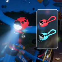 自行车瓢虫尾灯led儿童平衡车滑步车夜骑前灯骑行装备配件