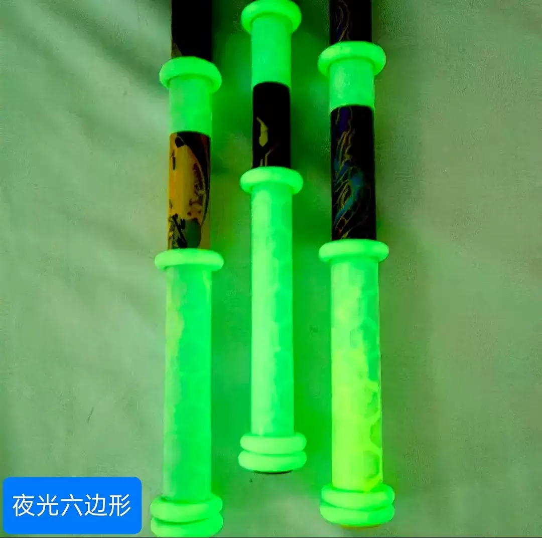 发光花纹热缩管 钓鱼竿防滑花纹管 夜光花纹管荧光防滑手把套管