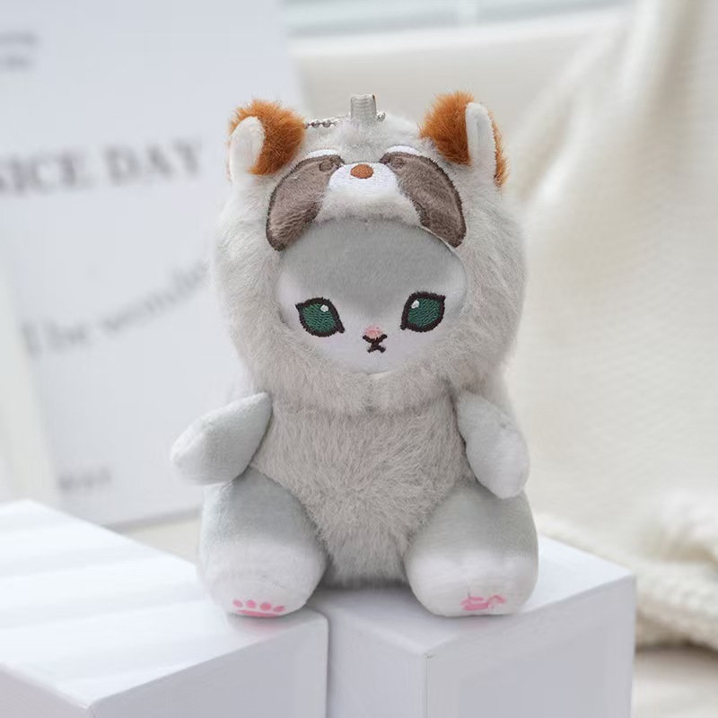 猫 Fusandi サメ猫 mofusand 女装ロングテール動物ぬいぐるみ漫画人形卸売かわいい|undefined