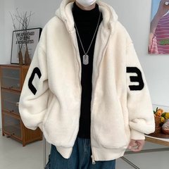 子羊の毛のコートの綿の服の男性の冬の男性の春秋の潮はベルベットを厚くしてゆったりしています。