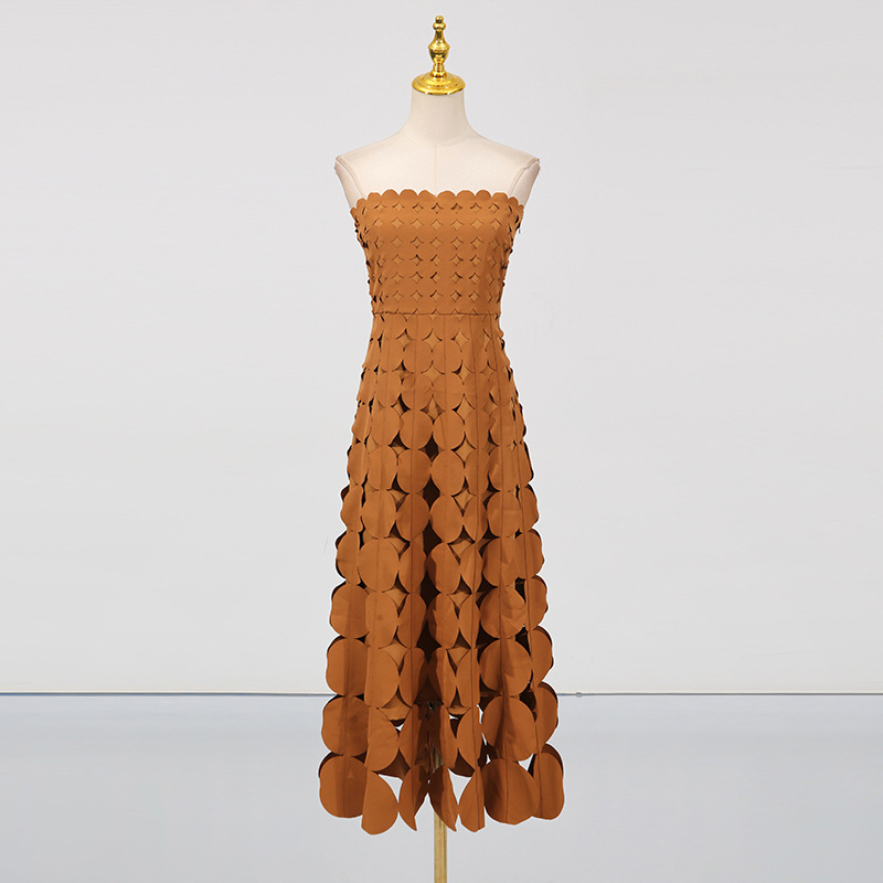 Tube Top Dress Summer Hollow Out Cutout out Solid Color Dress 15 Tube Top Dress Summer Hollow Out Cutout Out Solid Color Dress