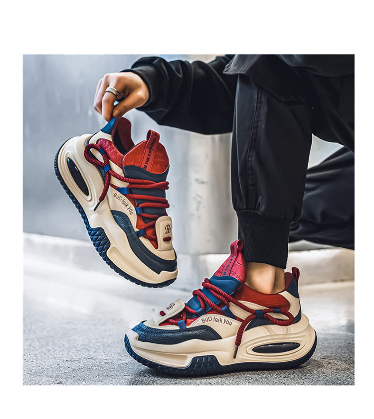 Giày thể thao nam cổ thấp lót lông giữ ấm, đế dày tăng chiều cao, kiểu sneaker dạo phố — X5128- 1m màu xanh lá cây, X5128-1 Kaki, X5128-1 đỏ xanh chi tiết 19