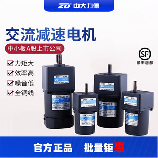 Zhongda Motor 6W200W Motor Micro Ac Integrated Gear Reduction Motor Brake Motor Adjustable Speed
