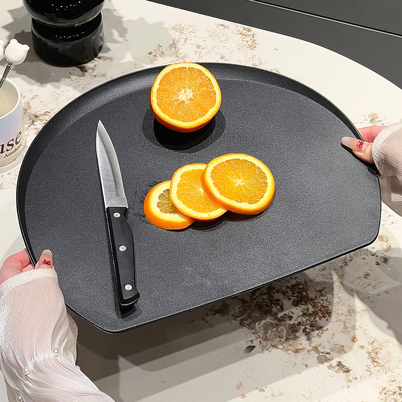 Antibacterial and Mildew-Resistant Tpu Cutting Board, Semi-Circular Panel Board, Kitchen Chopping Board, Baby Cutting Board, Plastic, No Knife Marks, Cross-Border