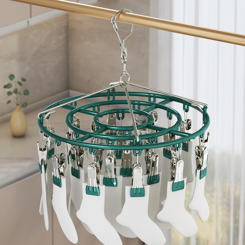 Calcetines percha de secado de acero inoxidable percha de secado de ropa balcón percha de ropa multifuncional percha de ropa interior