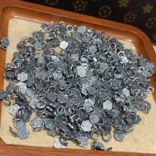 三七银福字小吊坠配件DIY文玩手链项链挂坠饰品三七银老银配饰