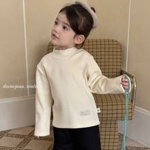 【大小卷】儿童深秋冬韩版修身碎花贴布女童打底衫-77086