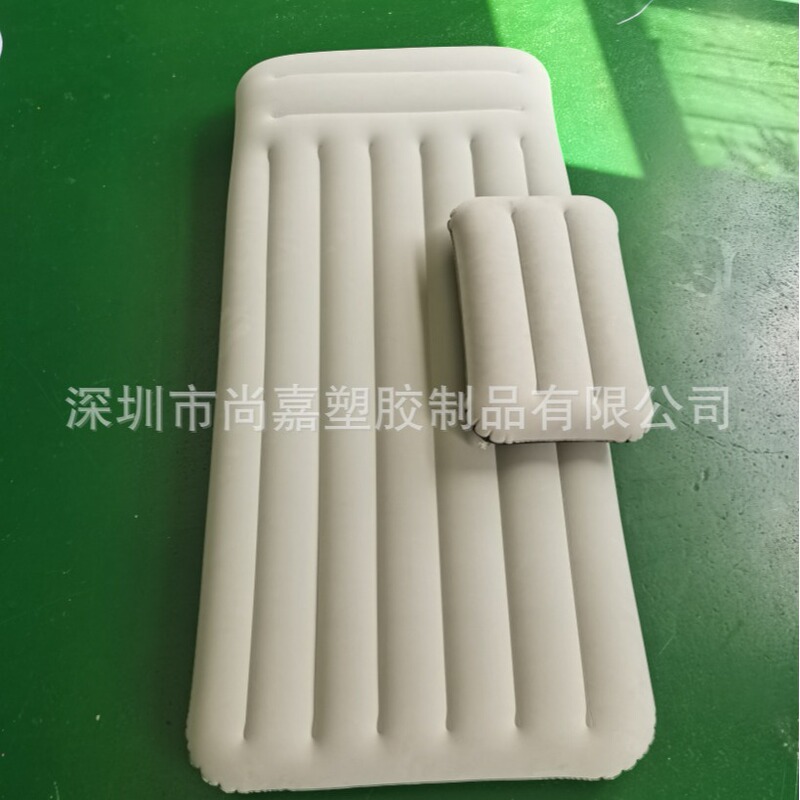 Outdoor Inflatable Mattress Convenient Folding Bed PVC Blowing Boat SUV Car Mattress Park Moisture-Proof Mat Flocking Mattress