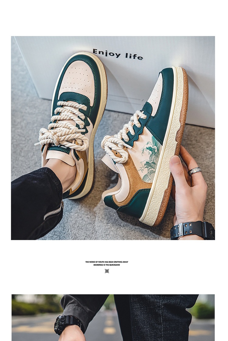 Spring Autumn Trendy Men's Casual New Four Seasons Versatile Breathable Korean Fashion Board Shoes Flat and Lightweight_voghion.com