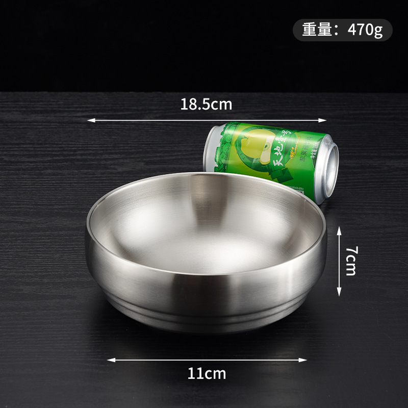 韓国冷麺ボウル、金色のステンレス製インスタントラーメンボウル、ラーメンボウル、二層韓国ビビンバボウル、大きなスープボウル、スクリューヌードルボウル|undefined