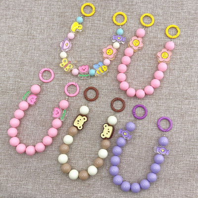 2pcs  love the new acrylic candy color drip portable chain of diy phone case jewelry accessories handmade beaded accessories lost chain