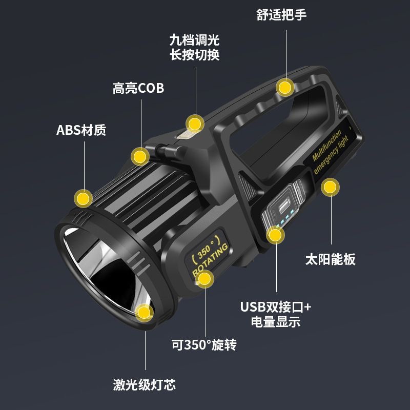 LED travel handheld spotlight, high power