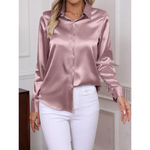 J 36517 Satin silk long sleeve shirt �������˿�������