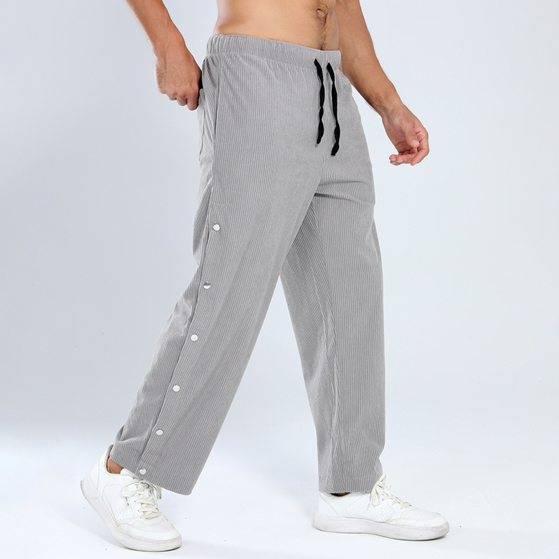 Músculos locos nuevos pantalones largos masculinos de primavera y otoño retro americano rayas verticales relajadas pantalones casuales de pecho suelto en todas las fronteras