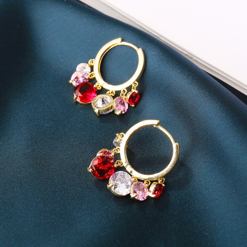 Fashion Geometric Copper Plating Zircon Earrings 1 Pair display picture 4