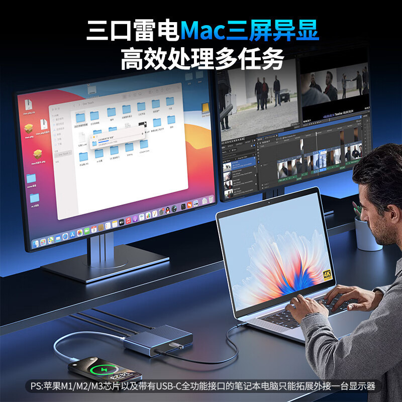Thunderbolt 雷電4拡張ドック Thunderbolt認証 雷電4拡張 40Gbps 超高画質8K拡張ドック|undefined