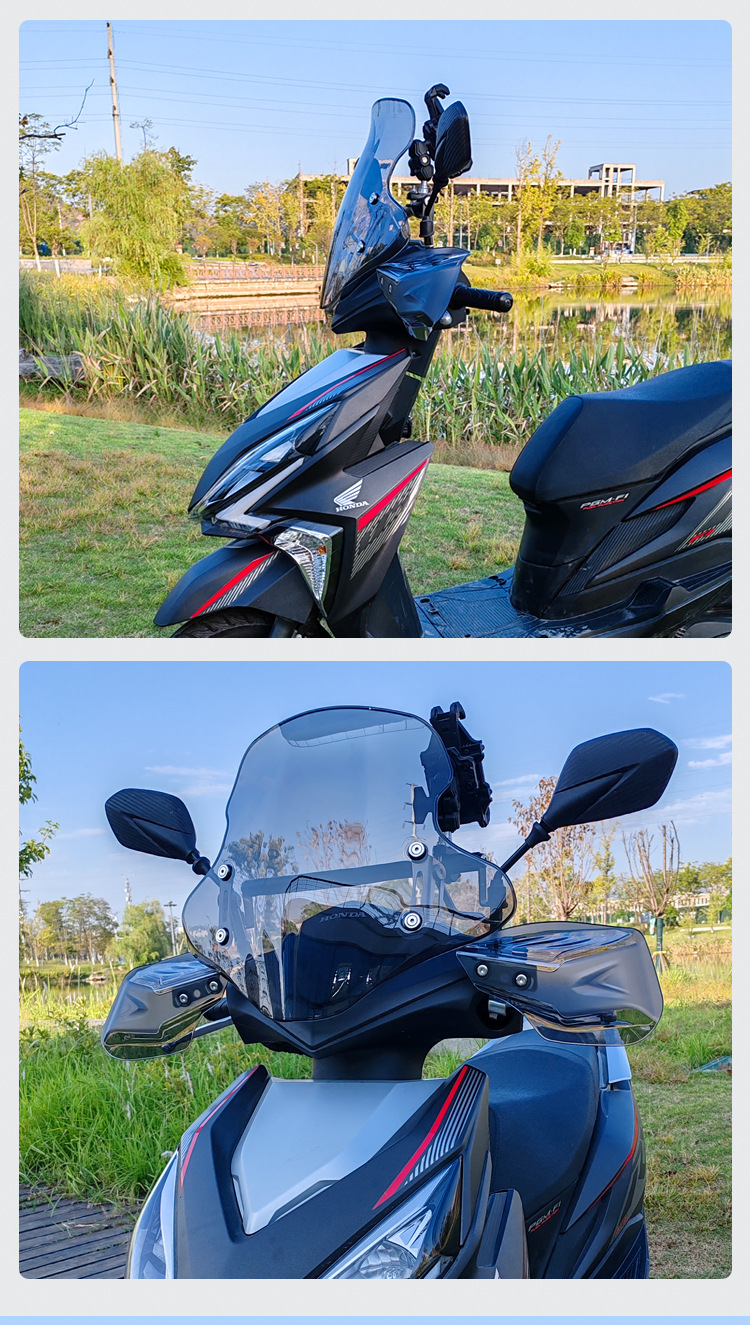 Applicable to Xindazhou Honda RX125 Rift Blade NS125RX Front Windshield PC Glass Windshield Modified Parts