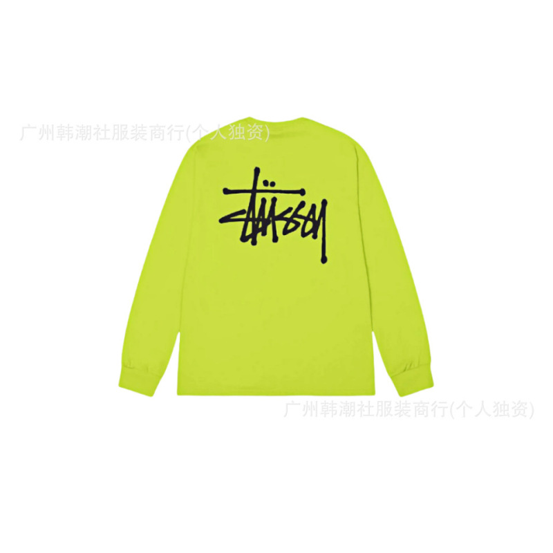 オリジナルラベルクロスボーダー新しいトレンディなブランド stu ツアークラシックレタープリントラウンドネック長袖 Tシャツドロップシッピング|undefined
