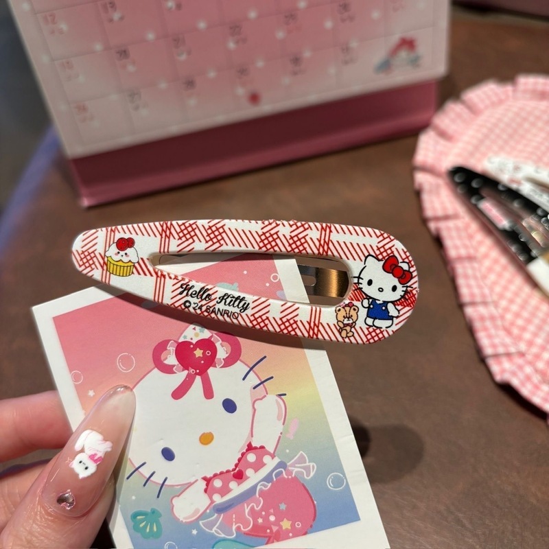 厂家直供少女心波点格纹发夹卡通儿童发夹bb夹甜美清新百搭刘海夹|undefined