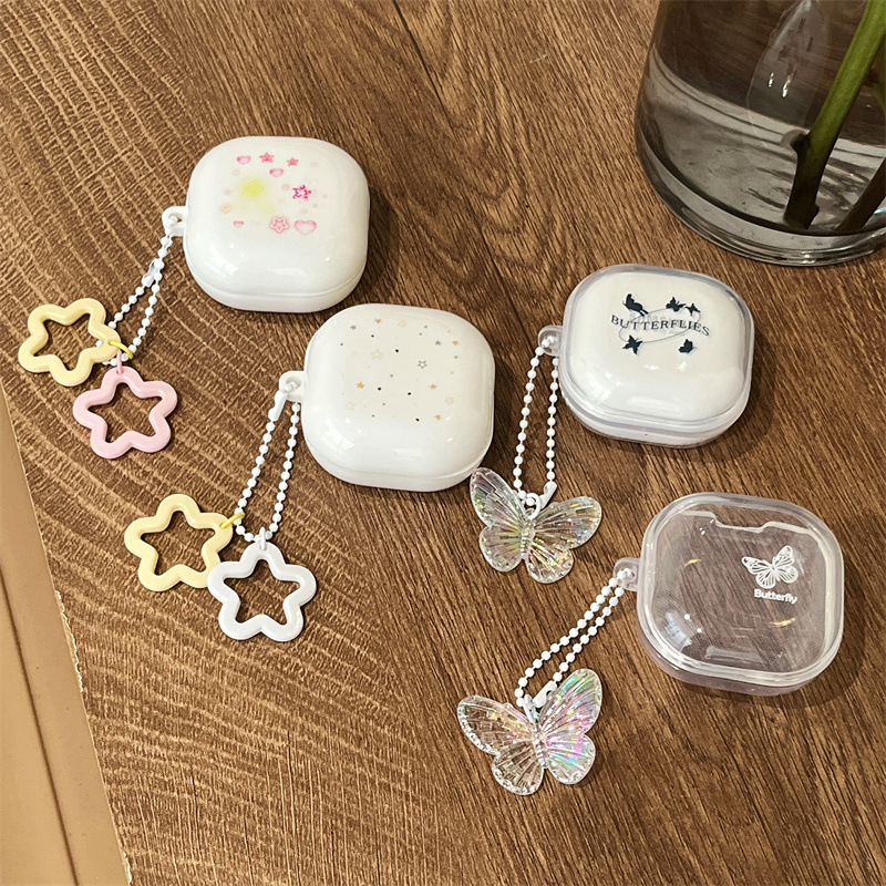 適用三星星星蝴蝶buds2pro藍牙耳機套Galaxybudslive保護透明軟殼