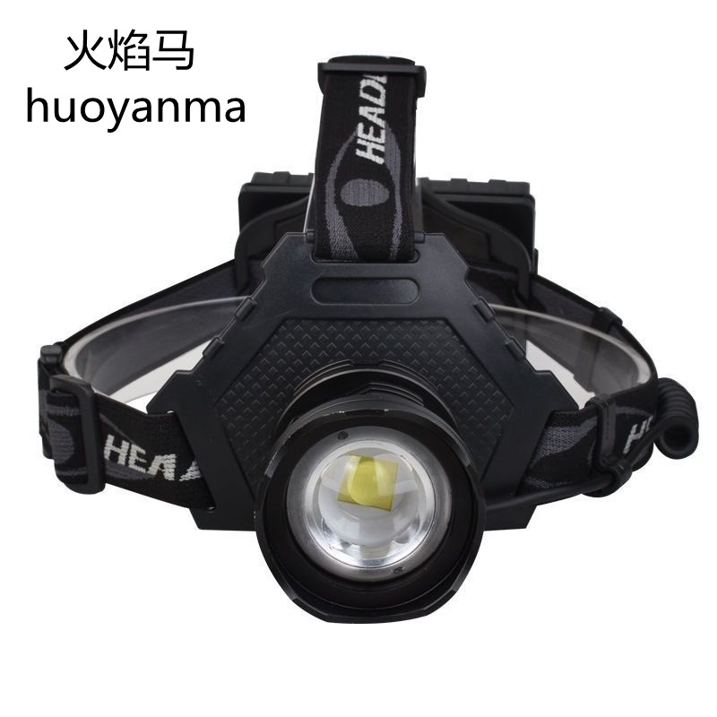 Cross-border new XHP70 headlamp USB charging supports output outdoor strong light headlamp telescopic zoom P70 headlamp