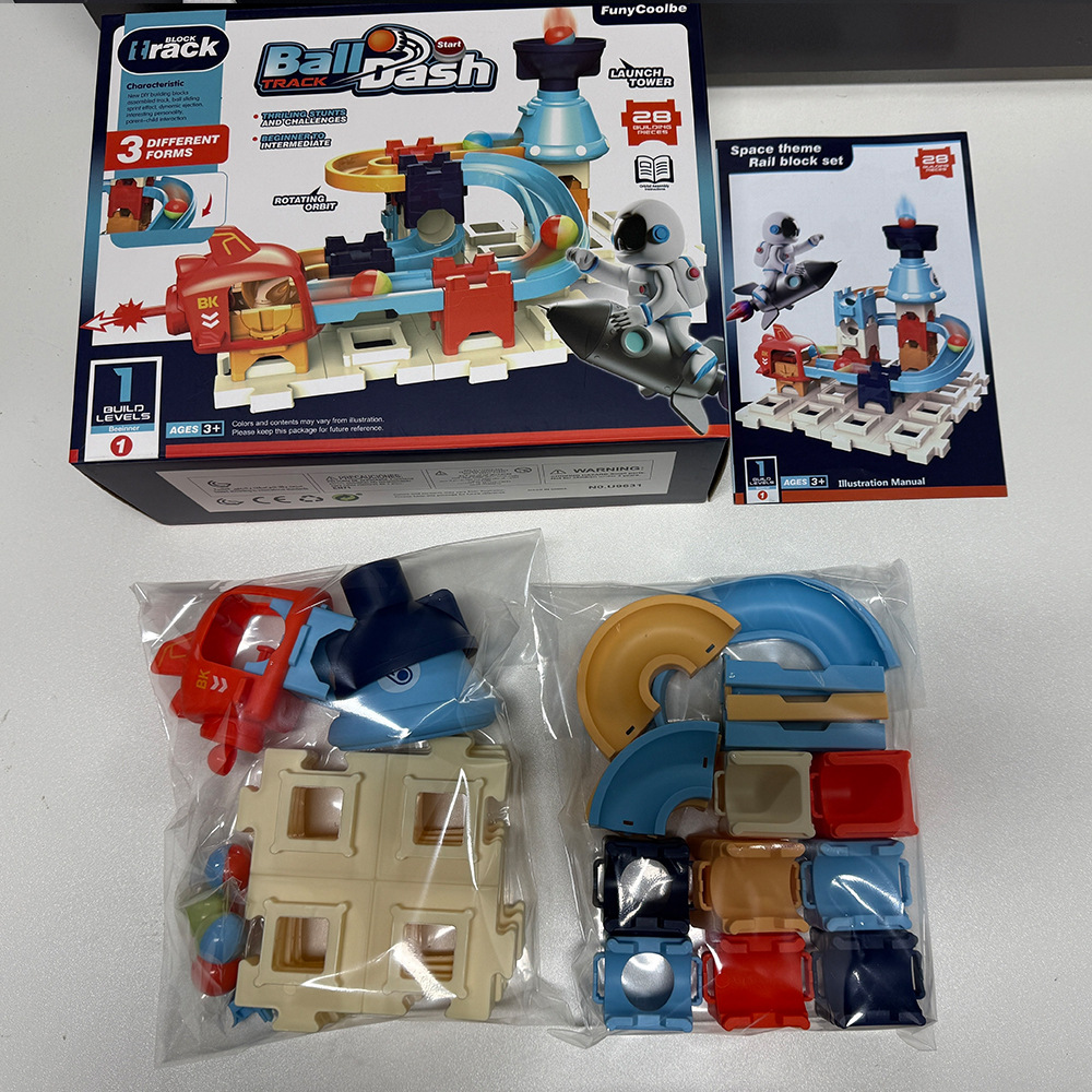 볼 트랙 빌딩 블록 - 약 28PCS (영어 색상 상자)