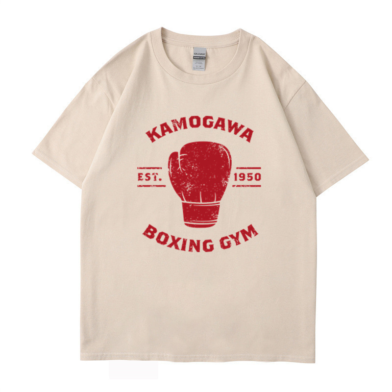 2024 Summer New T-shirt Women's Short Sleeve Boxer Pattern Women's Spring and Summer Clothing Student Casual Top