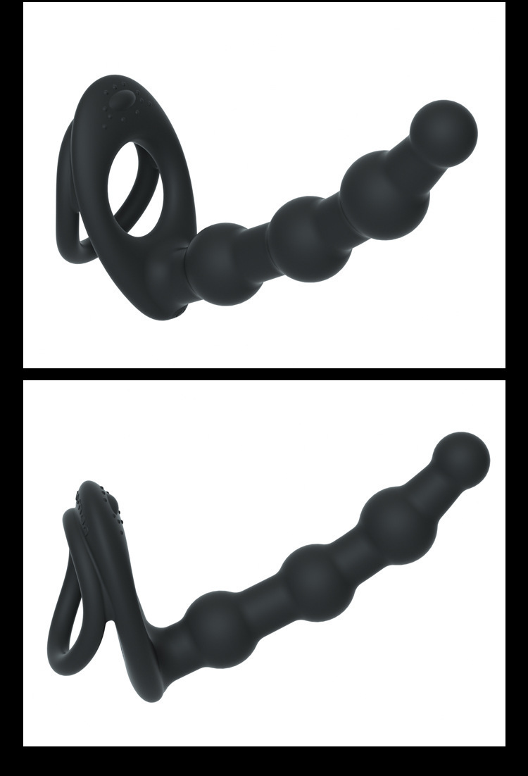 Remote-Controlled Wearable Dual-Insertion Vibrating Ring with Anal Beads and Dildo — detail image 15