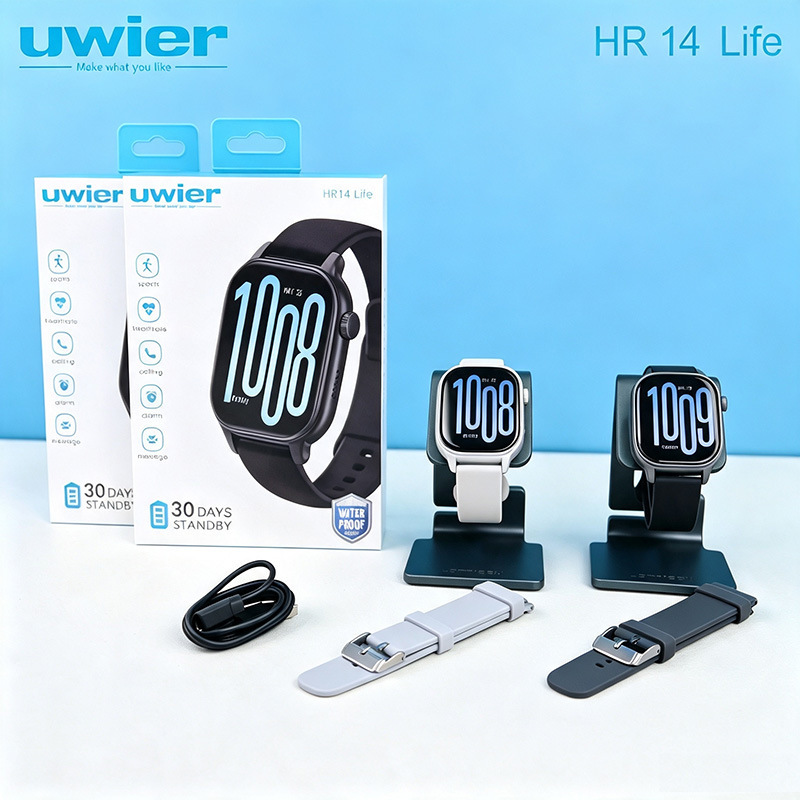 Uwier cross-border private model new HR14 Life smart watch with Bluetooth calling and IP68 waterproof sports watch Uwier cross-border private model new HR14 Life smart watch with Bluetooth calling and IP68 waterproof sports watch