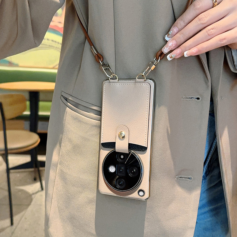 Suitable for oppofindx8s/x8s Phone Case Crossbody Strap Lanyard x8ultra Leather Litchi Pattern x8pro