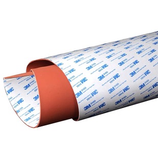 3m Self-Adhesive Red Silicone Foam Board with Adhesive Sponge Board High Temperature Resistant Anti-Slip Foam Strip Roll White Black