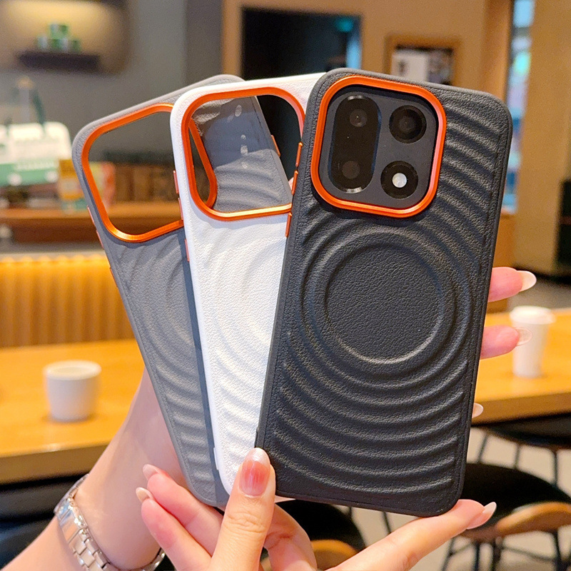 Suitable for Oneplus 15t Wave Pattern Phone Case with Metal Buttons, 1+15 Magnetic Case, Wireless Charging, Oneplus 15 Protective Cover