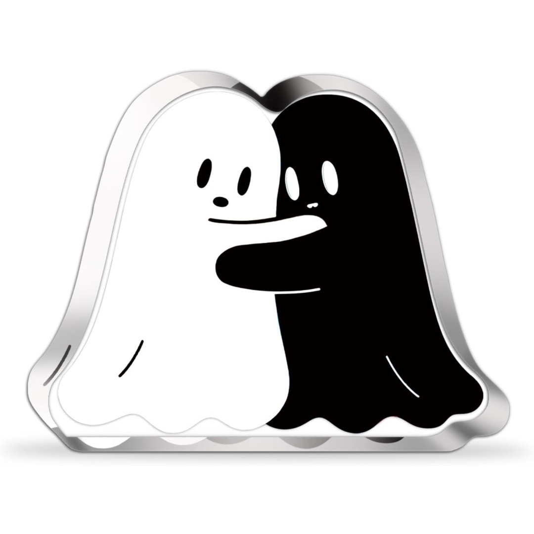 亚马逊新款拥抱鬼装饰标志亚克力可爱牌匾桌面装饰万圣节礼物