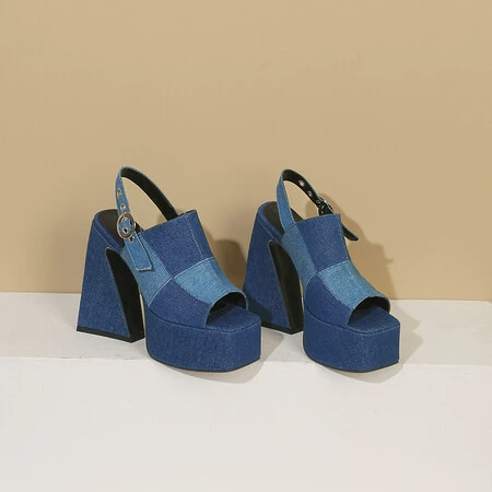 (Cross-border trading), summer denim sandals, plus size