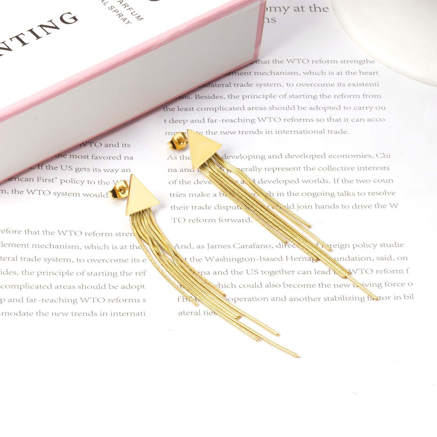 13g Weight Drop Earrings Classification 1 Pair Quantity Daily Occasion Stainless Steel Material Rhombus Pattern Women'S Gender Plating Design Fashion Style Fashion Rhombus Stainless Steel Plating Drop Earrings 1 Pair 17