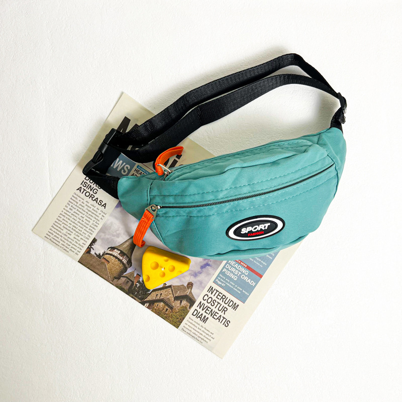 Bolso infantil nuevo de otoño e invierno 2025, bolso de lona informal y sencillo, monedero para niños y niñas, bandolera pequeña con letras a la moda.