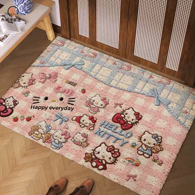 Avtomobil döşəmə paspasları — dirt-resistant, easy to clean - little-cute-kt-cat-4060cm-silk-loop