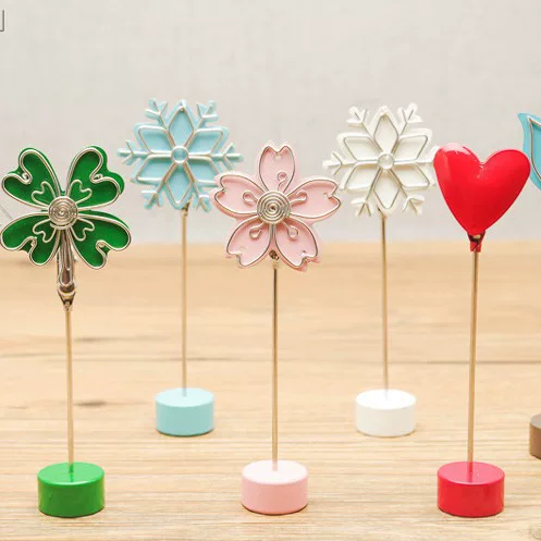 Cute blue colorful sticky note standing desk menu clip photo display clip graduation season photo clip