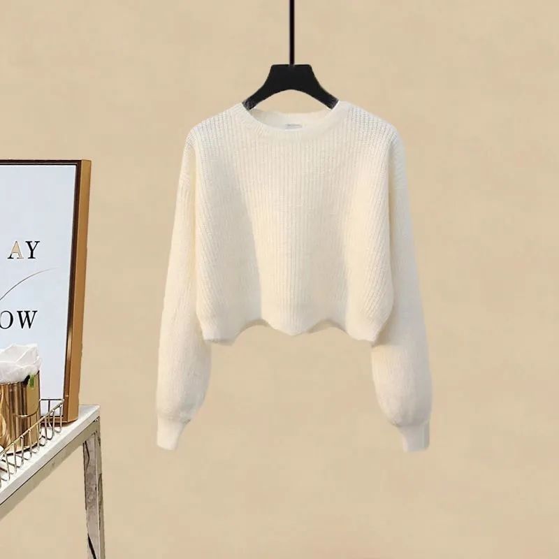 Women's Autumn Sweater And Skirt Co-ord Set For Women Slim Fit_voghion.com
