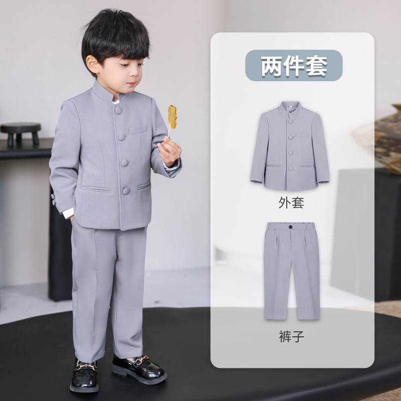 男児中山装民国五四青年装学生装卒業班服六一朗読公演服中国式唐装