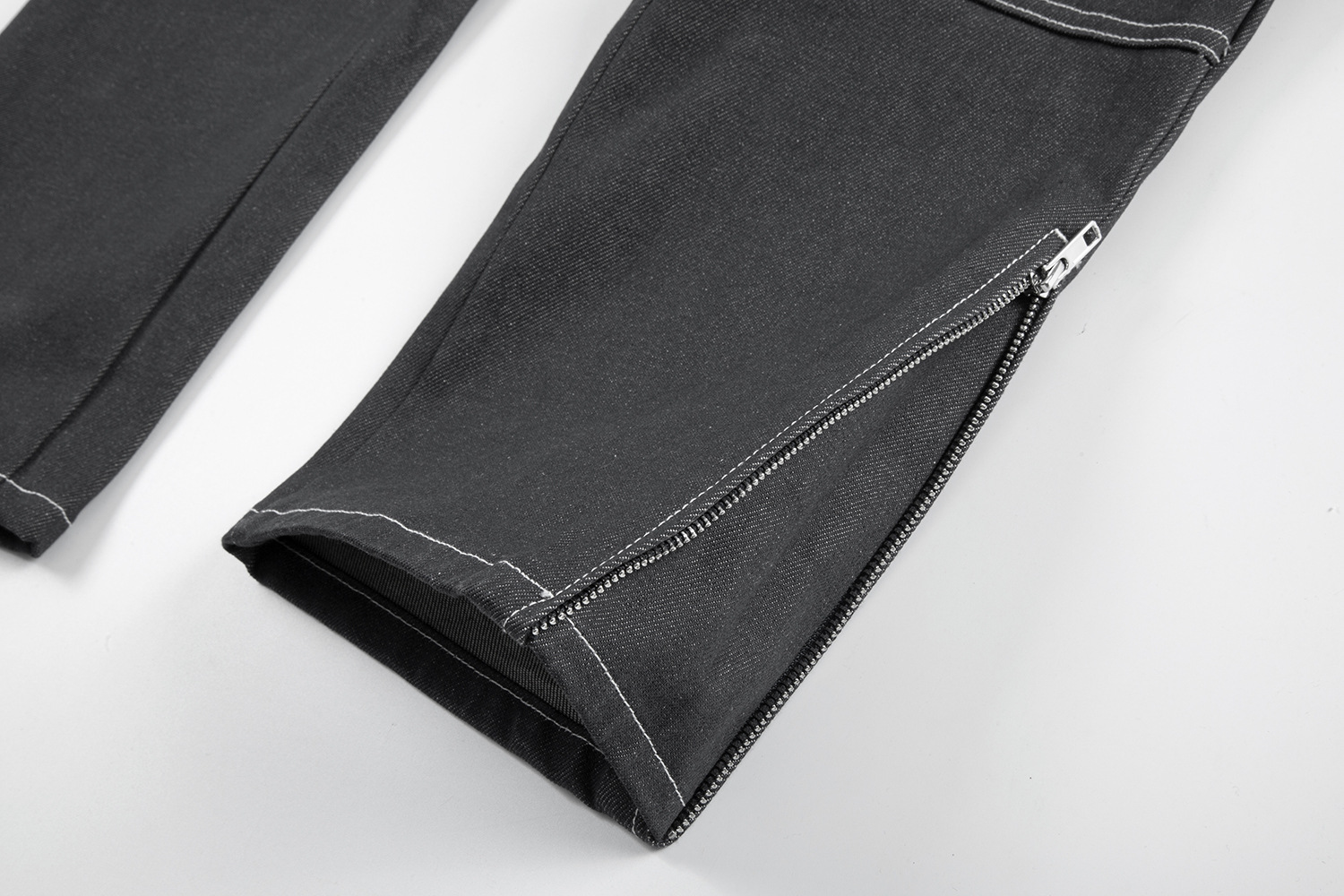 Men's Clothing high street fashion brand washed baggy stitching original pulp original color jeans beggar pants jeans_voghion.com