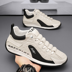 Men's Sports Shoes Spring New Outdoor Casual Sports Shoes Versatile Korean Version Leather Face Foreign Trade Cross-border Men's Shoes