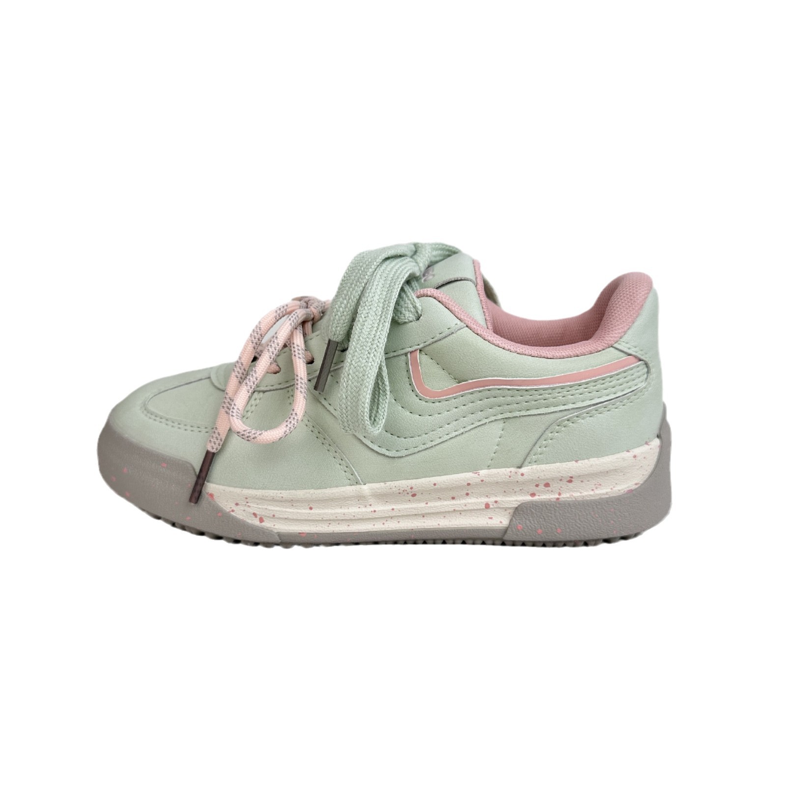 Yuanbo 2025 primavera nuevas zapatillas de deporte para estudiantes de suela gruesa deportes y ocio versión coreana de todo fósforo zapatos blancos zapatos de lona cabello femenino