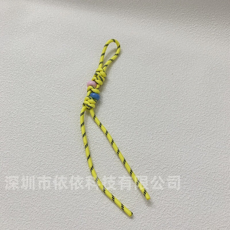 miu系彩色包包编绳挂件时尚车钥匙扣挂饰金刚结手工彩珠编织挂绳|undefined
