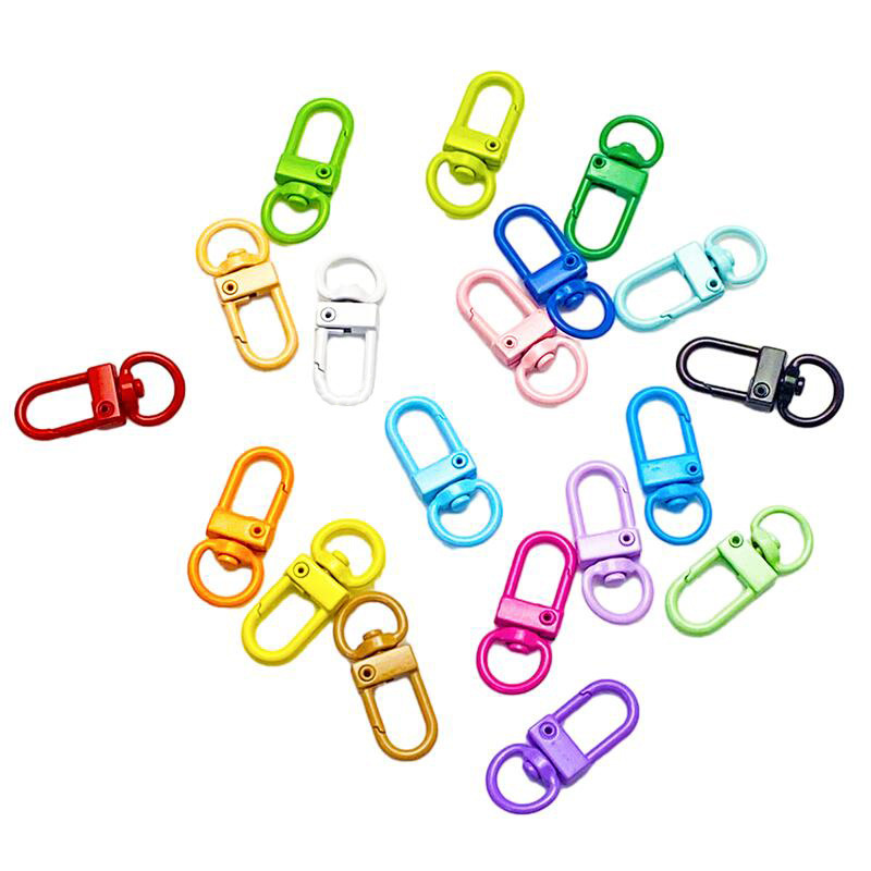 Factory 3 Small Door Buckle Diy Accessories Spring Keychain Metal Dog Buckle Hook Baking Paint Pendant 8-word Hook Buckle