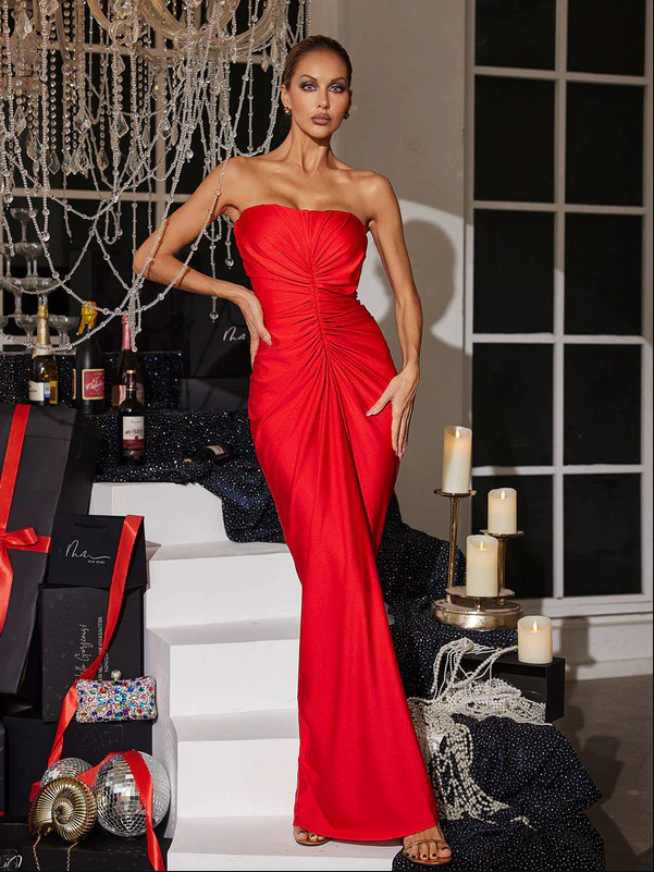 Comercio electrónico transfronterizo importación y exportación de nuevos vestidos europeos y estadounidenses PARTY vestidos de banquete de mujeres de alto nivel vestidos de pecho abierto
