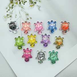 透明立体闪钻可爱小号树脂乌龟 diy手机壳盲袋乌龟配件批发小摆件
