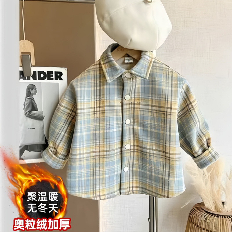 싱글 체크 셔츠 [오스트리아 벨벳 안감]